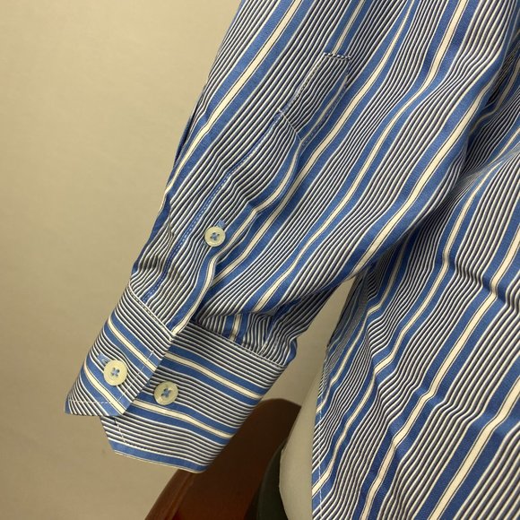 Bugatchi Uomo Mens M Striped Button Down Flip Cuff - Picture 9 of 12